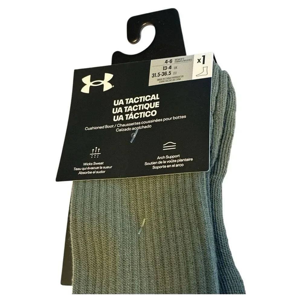Under Armour Unisex-Adult Tactical Boot Socks, (351) green, Small, new